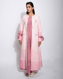 The Loom Art  Coral Haze Matka Silk Jacket