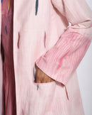 The Loom Art  Coral Haze Matka Silk Jacket