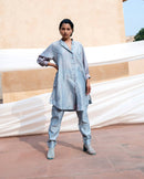 The Loom Art  Iceberg Chanderi Silk Shirt