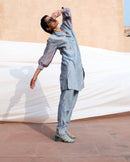 The Loom Art  Iceberg Chanderi Silk Shirt