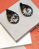 Noupelle  Black Lea Upcycled Leather Studs