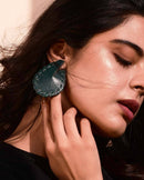 Noupelle  Teal Lea Upcycled Leather Studs