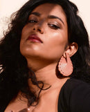 Noupelle  Pink Lea Upcycled Leather Earring