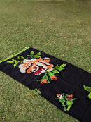 The Mango Tree Organic Cotton Handwoven Ravenous Rosarium Dhurrie