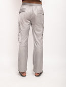 Neora by Nehal Chopra Bemberg Modal Silk Grey Cargos