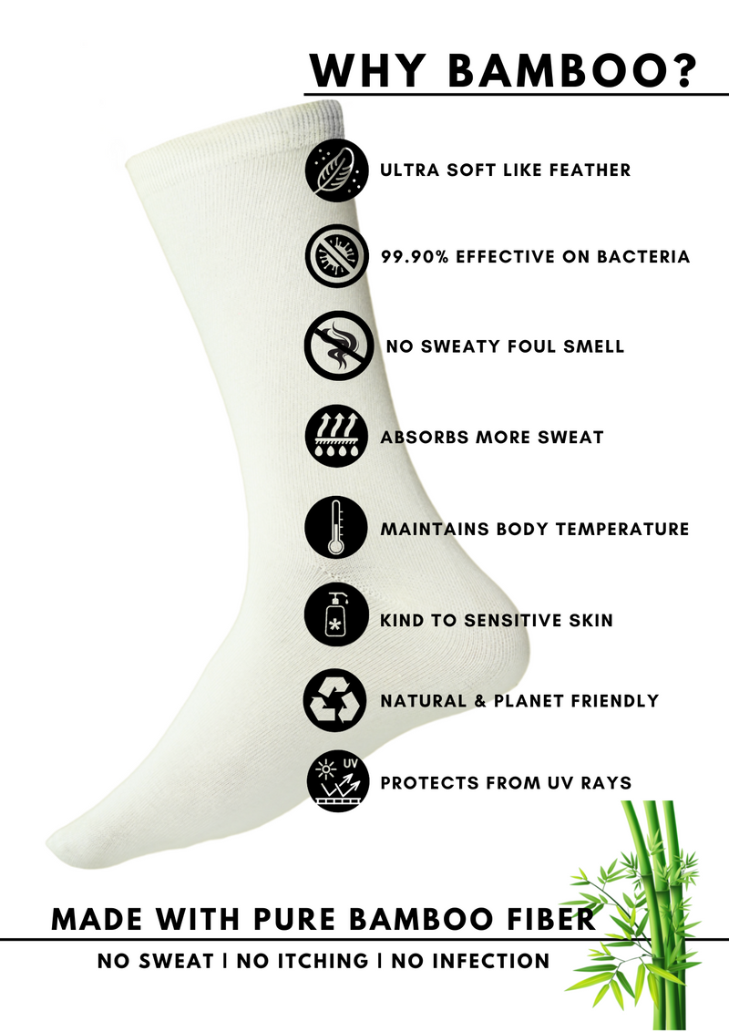 Bamboology Anti-Bacterial Bamboo Fabric Socks (Pack Of 2)