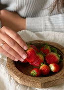 Hohmgrain Home Décor Dark Brown Seasoned Mango Wood Handcrafted Decagon Bowl