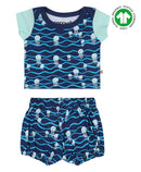 Organic Squishy Tshirt and Diaper Cover Set