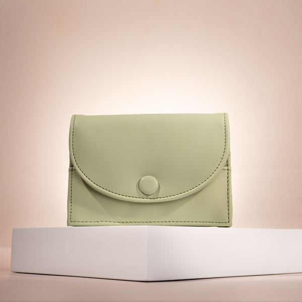 Whitefire Vegan Leather Mini Wallet in Cool Mint