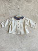 Khela Kids 6 mnth Ethically Made Baby Frill Shirt (Off White)