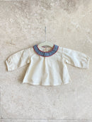 Khela Kids 6 mnth Ethically Made Baby Frill Shirt (Off White)