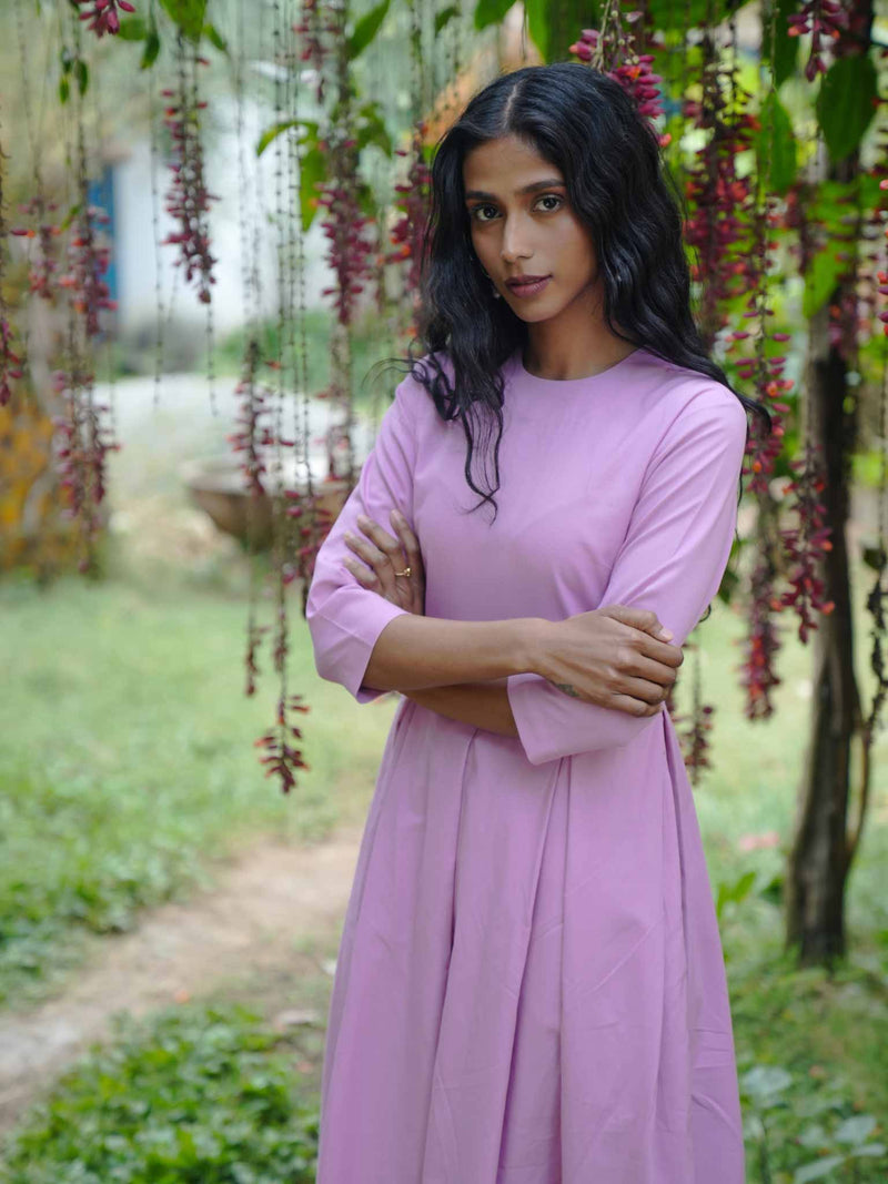 Vanaras Organic Cotton Milis Box Pleat Dress