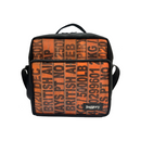 Jaggery Serially Circular Mini Co-founder's Satchel in Ex-British Cargo Belts & Rescued Car Seat Belts [10" Cafe Bag]