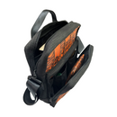 Jaggery Serially Circular Mini Co-founder's Satchel in Ex-British Cargo Belts & Rescued Car Seat Belts [10" Cafe Bag]