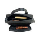 Jaggery Serially Circular Mini Co-founder's Satchel in Ex-British Cargo Belts & Rescued Car Seat Belts [10" Cafe Bag]