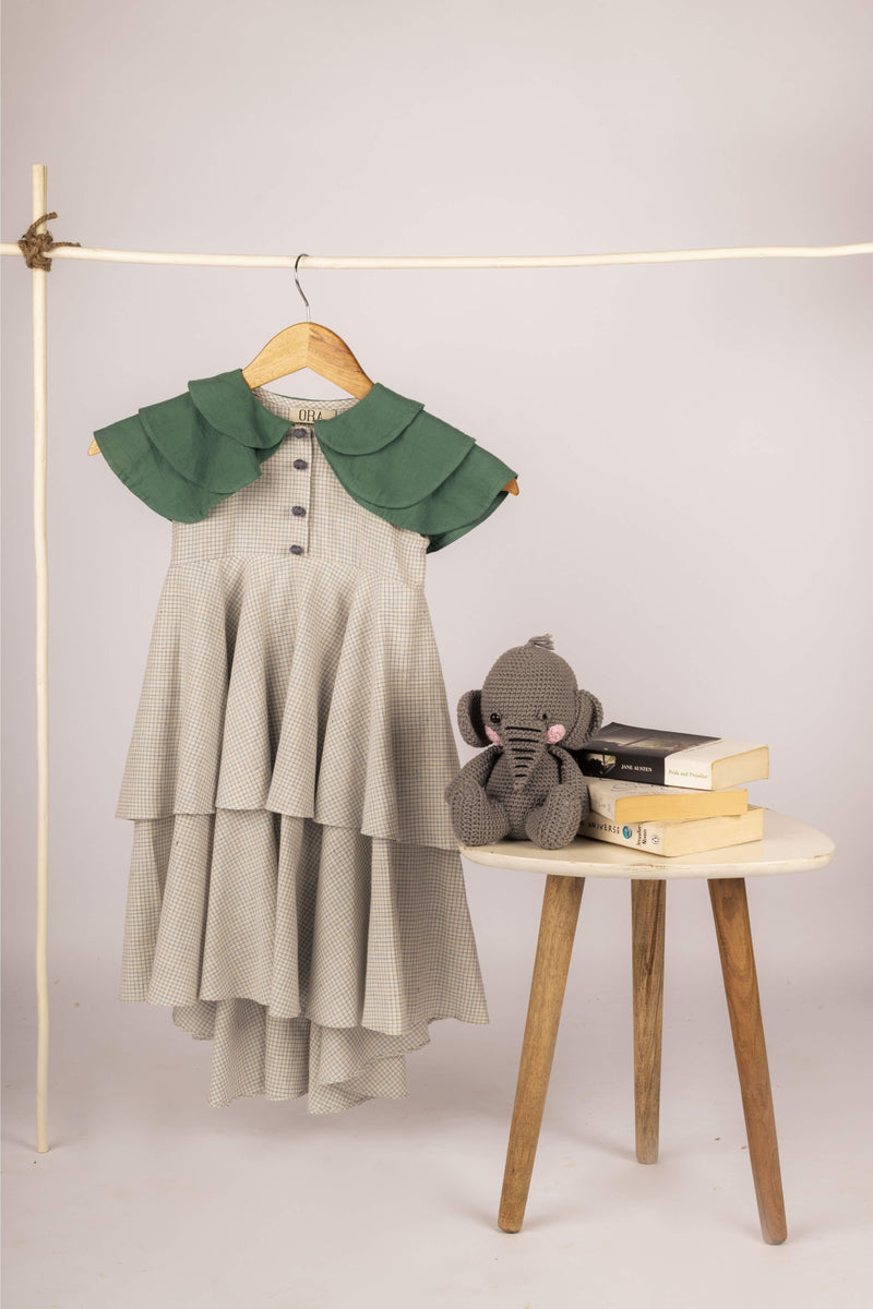 Ora Organics 100% Handwoven Cotton Peter Pan Collar Ira Dress