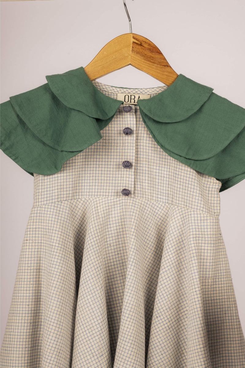 Ora Organics 100% Handwoven Cotton Peter Pan Collar Ira Dress