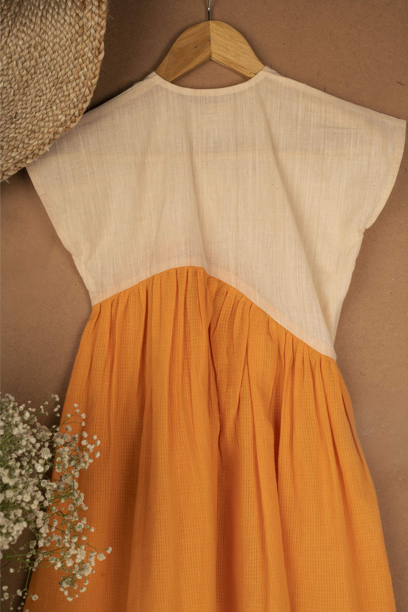 Ora Organics 100% Handwoven Cotton Self Textured Kashvi Dress