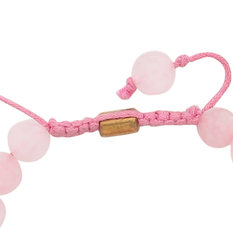 Unisex Real Rose Quartz Healing Bracelet