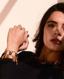 Noupelle  Orb Tan Upcycled Leather Bracelets