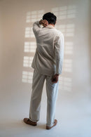 100% Organic Cotton Dawning Unisex Double Breasted Jacket & Pleated Pants Set