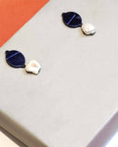 Noupelle  Ore Blue Upcycled Leather Studs