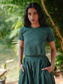 Vanaras Organic Cotton Orman Green Skirt