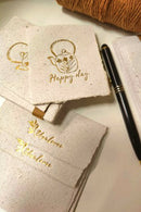 Unalome Happy Day Handmade Banana Paper Wishcards - Set of 5