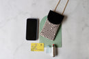 Whitefire Cotton & Vegan Leather Phone Bag in Geometric
