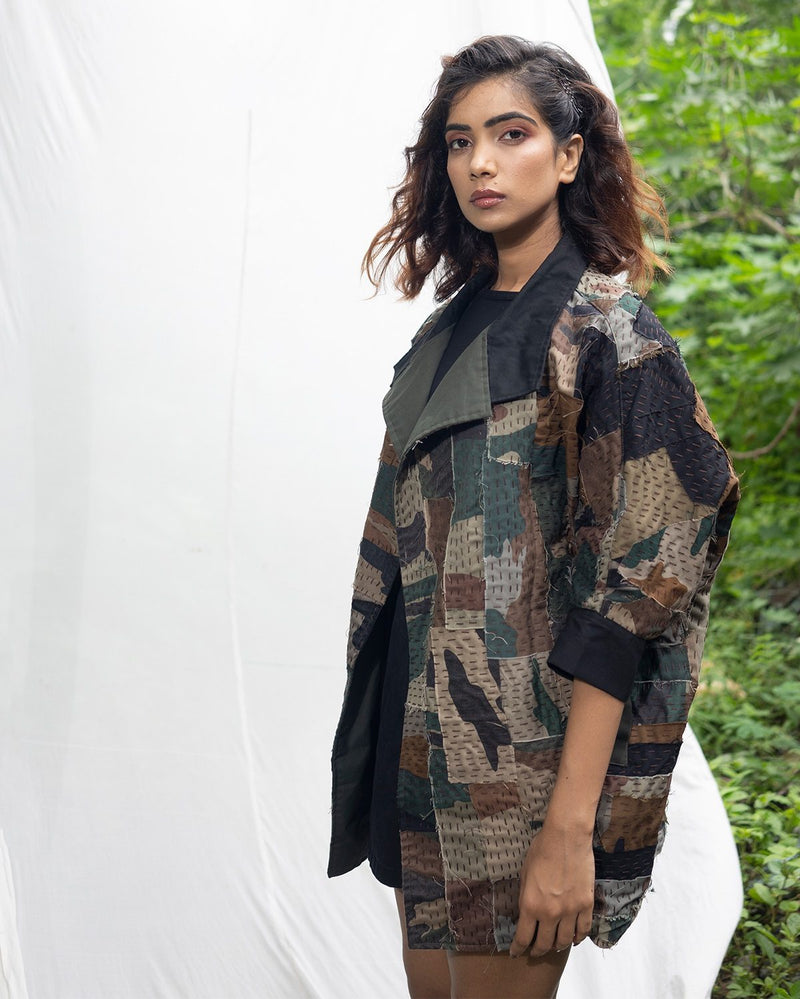 Punah  Camo Oversized Sashiko Jacket