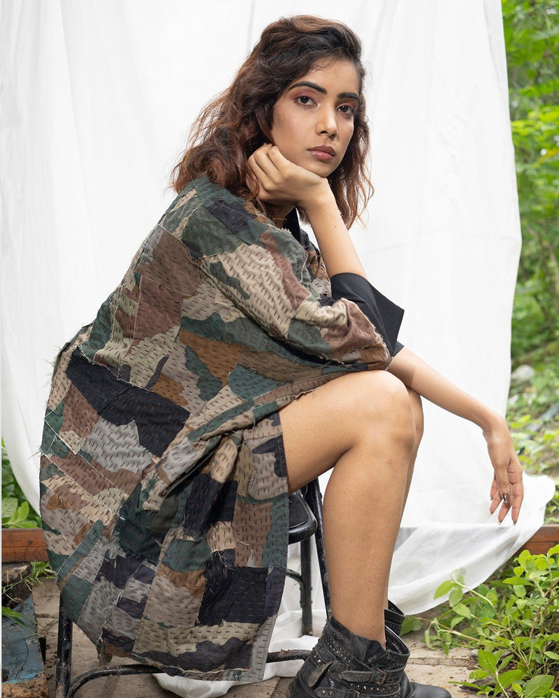 Punah  Camo Oversized Sashiko Jacket