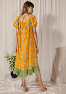 Earth Republic 100% Cotton Ikat Amberella Handloom Dress