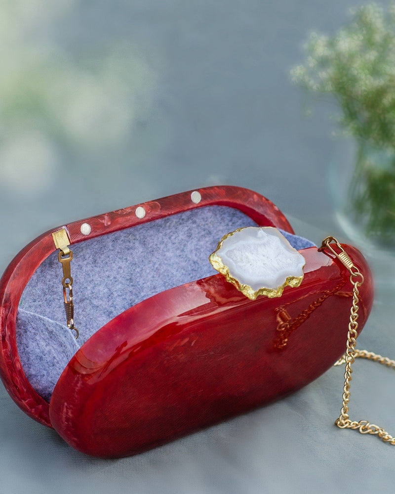 Sneha Bagrecha  The Red Baroque Capsule Clutch