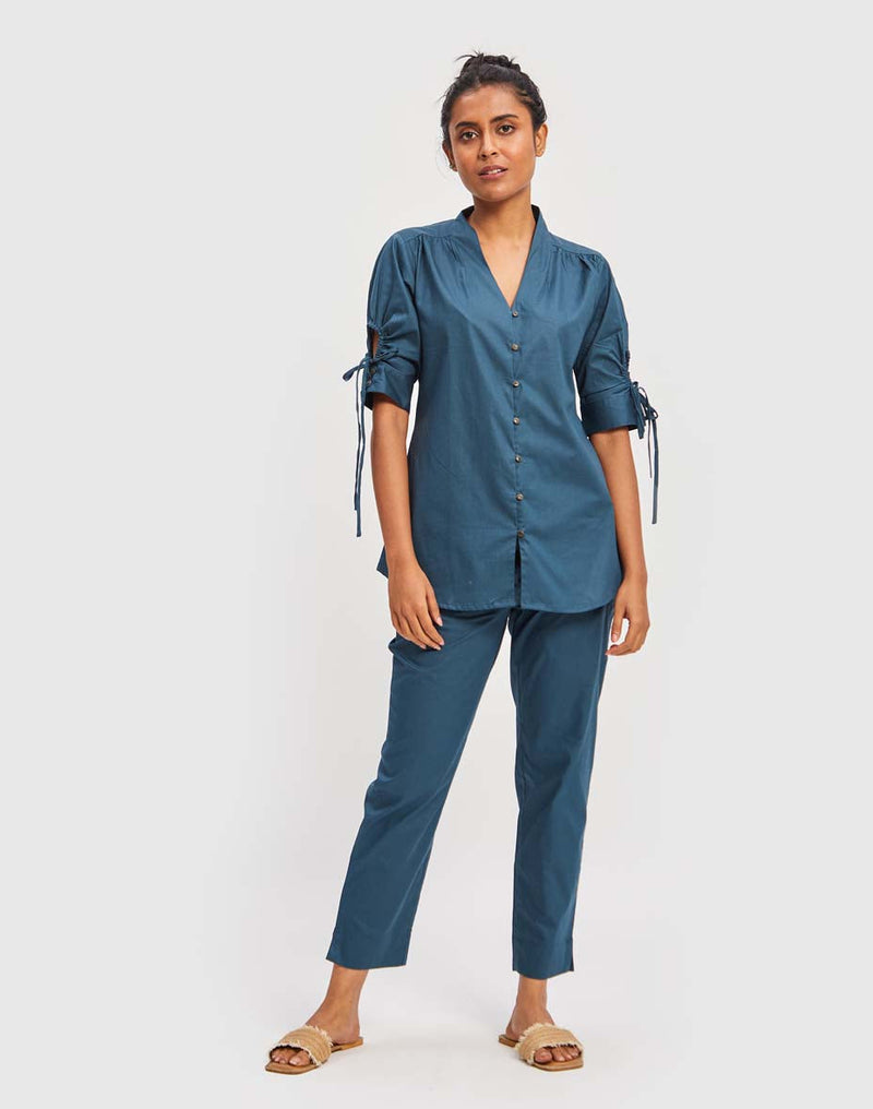 Reistor The Goes with Everything Poplin Pant in Blue