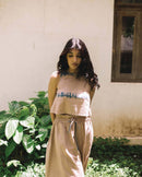 Something Sustainable  Ripple Organic Khadi Rose Crop Top