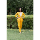 AC By Aratrika Chauhan 100% Organic Linen Orange Jacket-Pant