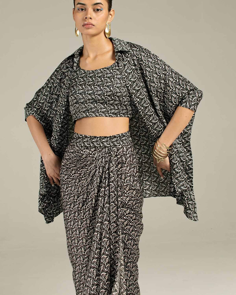 Studio Rigu  Azulik Kimono in Vegan Silk