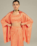 Studio Rigu  Ella Draped Skirt and Crop top Co-ord in Vegan Silk