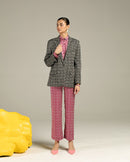 Studio Rigu  Azulik Casual fit Black Blazer in Vegan Silk