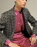 Studio Rigu  Azulik Casual fit Black Blazer in Vegan Silk