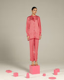 Studio Rigu  Hamilton Knot Shirt with Trousers Co-ord in Vegan Silk