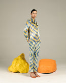 Studio Rigu  Jaipur Knot Shirt and Trouser Co-ord in Vegan Silk