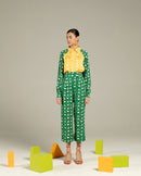 Studio Rigu  Chidiya Raglan Sleeve Shirt with Trousers Co-ord in Vegan Silk