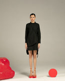Studio Rigu  Serena Black Poplin Shirt Dress