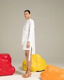 Studio Rigu  Serena White Poplin Shirt Dress