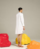 Studio Rigu  Serena White Poplin Shirt Dress