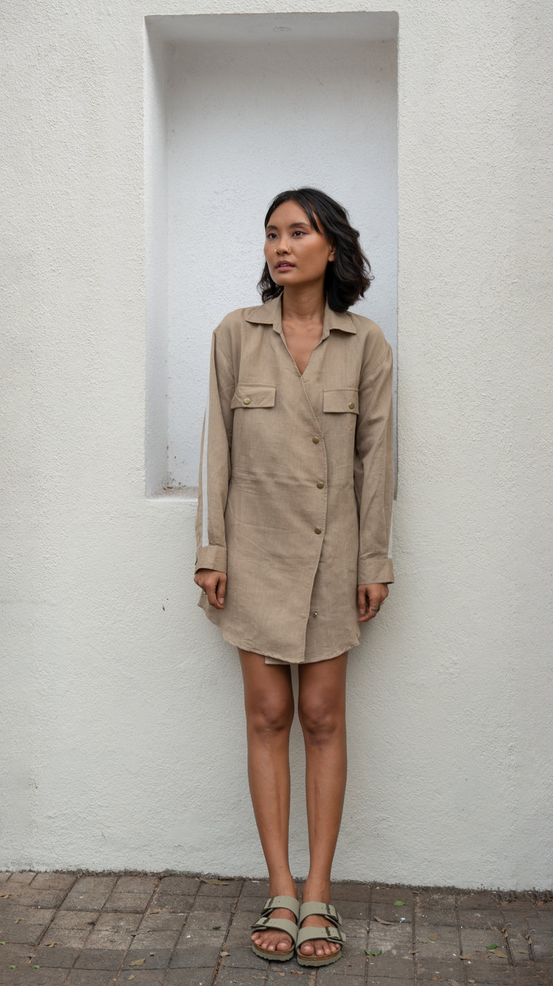 The Terra Tribe Handwoven Hemp & Organic Cotton Bombay Overlap Dress