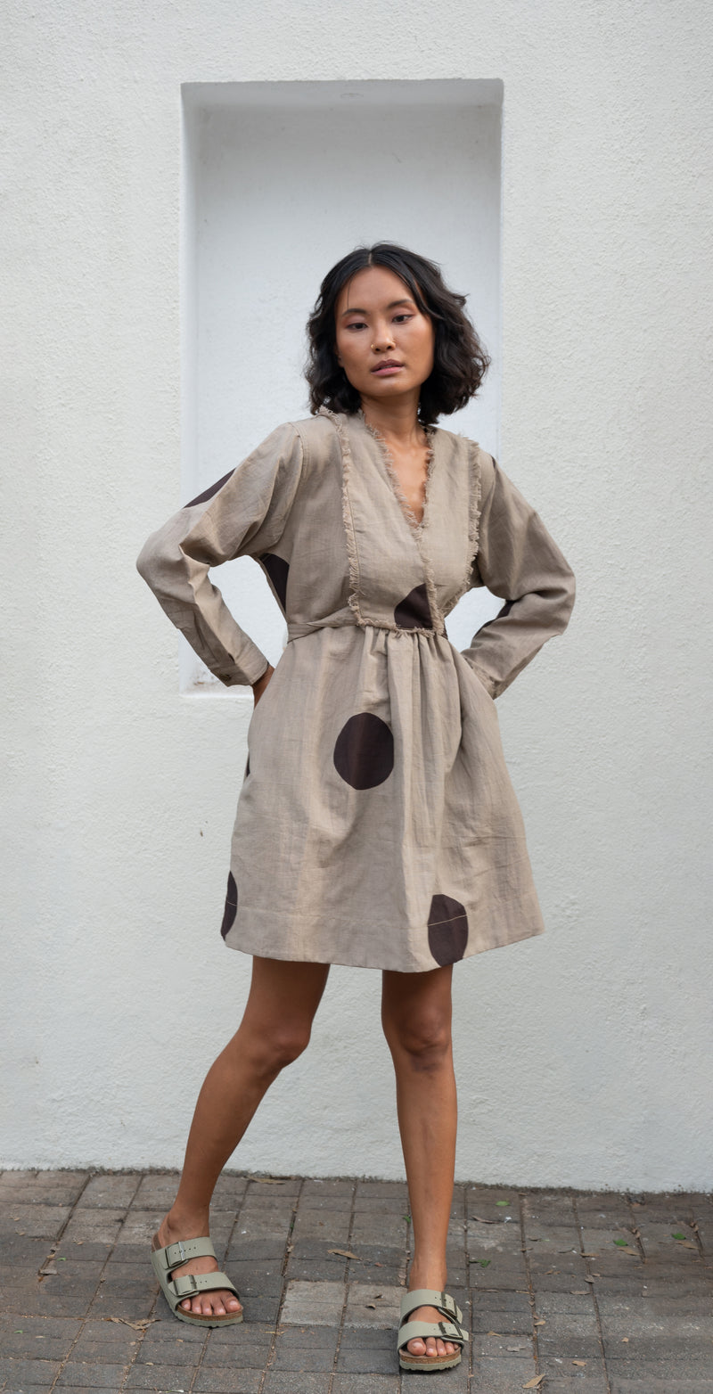 The Terra Tribe Handwoven Hemp & Organic Cotton Hawai Shift Dress- Printed