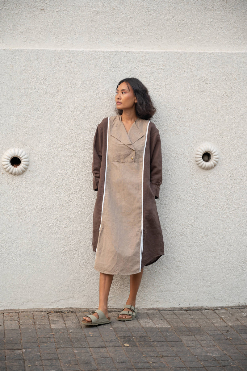 The Terra Tribe Handwoven Hemp & Organic Cotton Tuscany Shift Dress