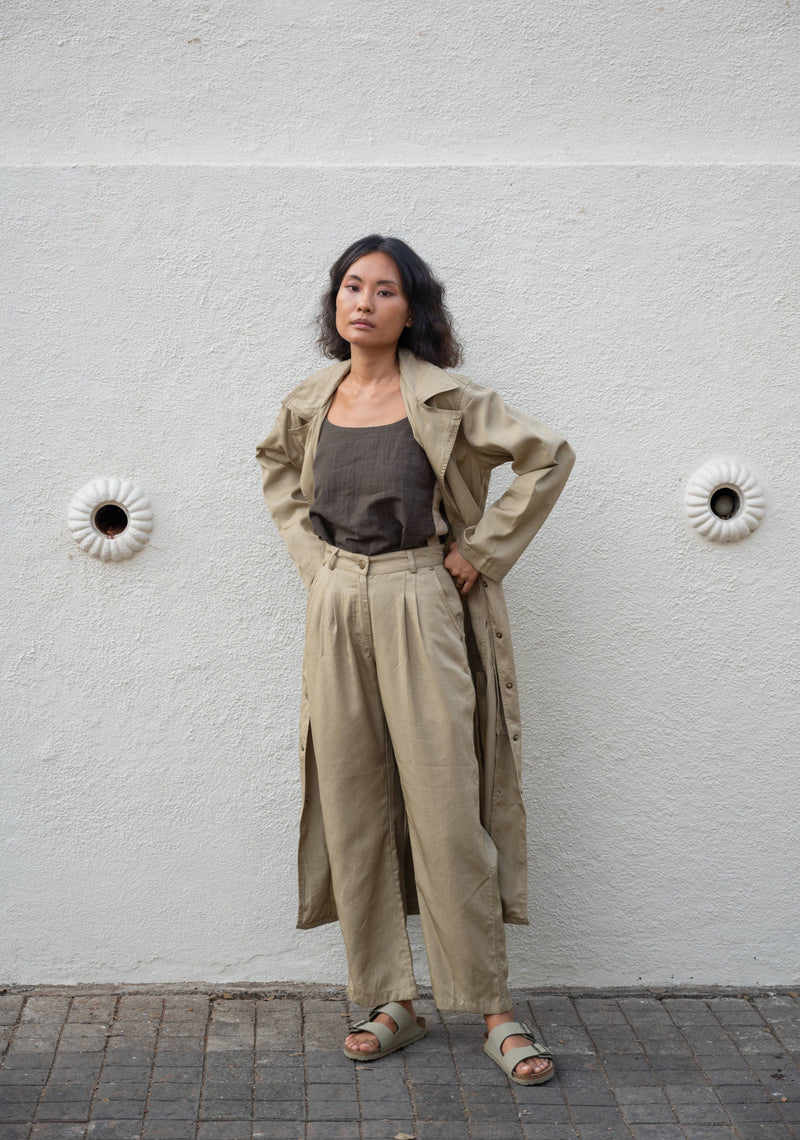 The Terra Tribe Tencel Twill Summer Trench Coat